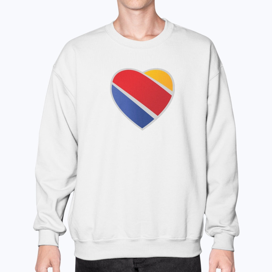 Southwest Airlines Unisex Sweatshirt - White - Model