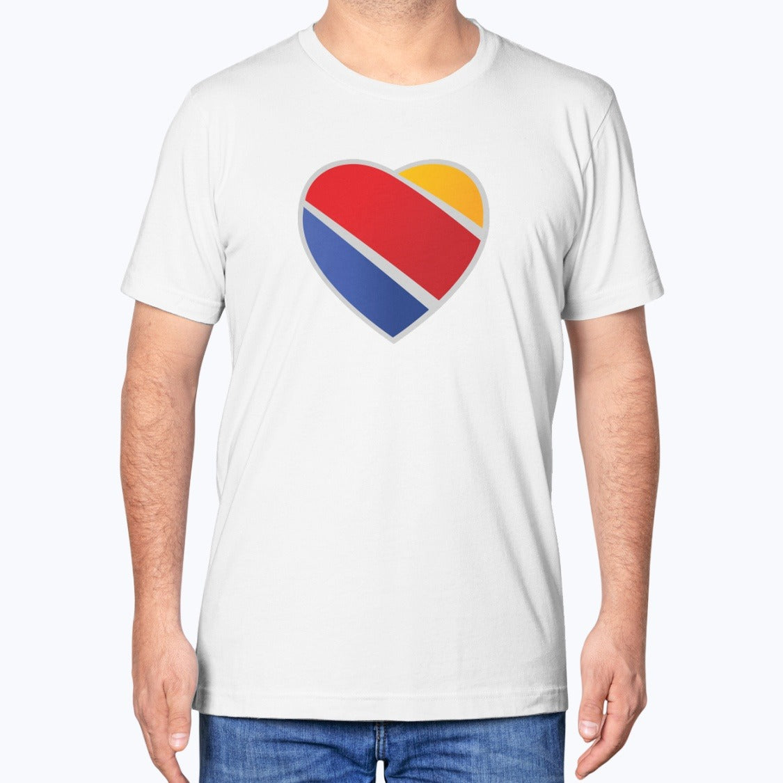 Southwest Airlines Unisex T-Shirt - White - Model