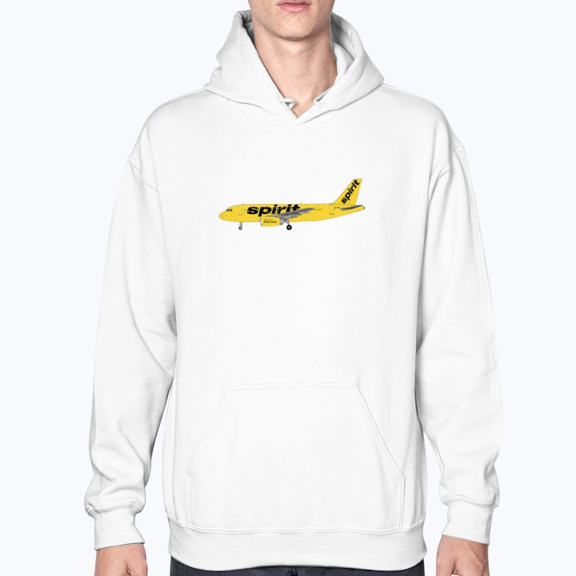 Spirit Airbus A319 Unisex Hoodie - White - Model