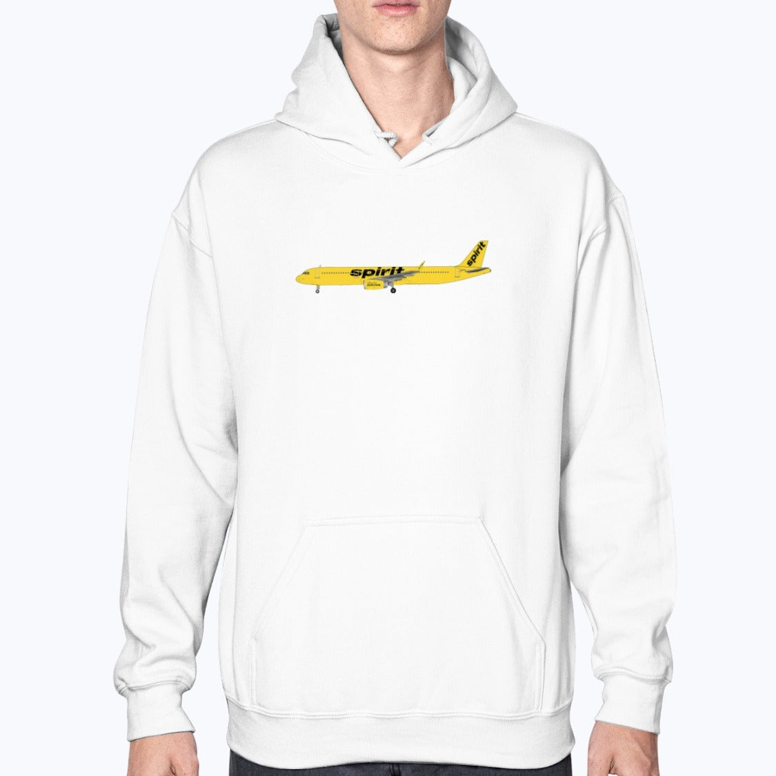 Spirit Airbus A321 Unisex Hoodie - White - Model