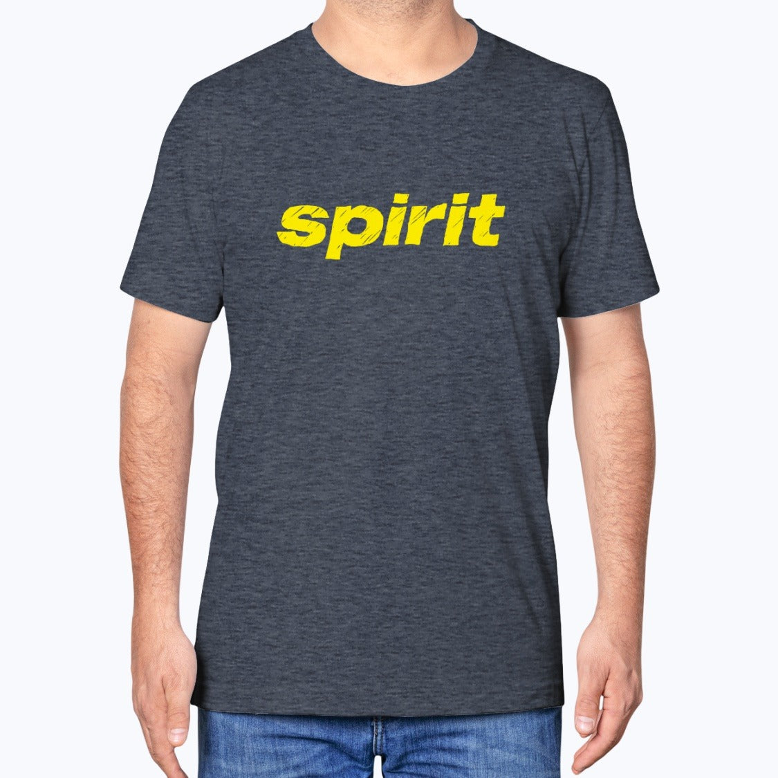 Spirit Unisex T-Shirt - Heather Navy - Model