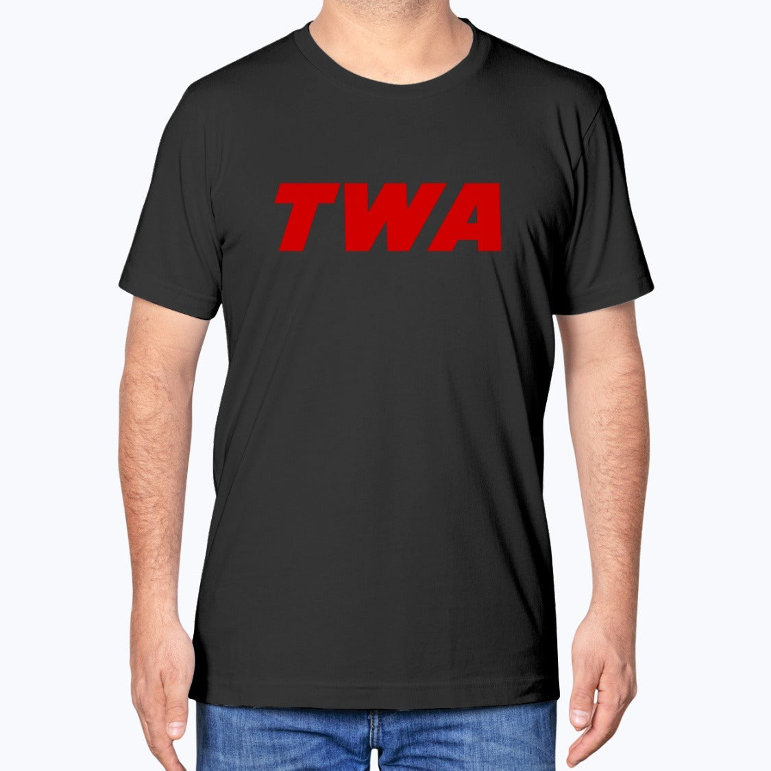 Trans World Airlines Unisex T-Shirt - Black - Model