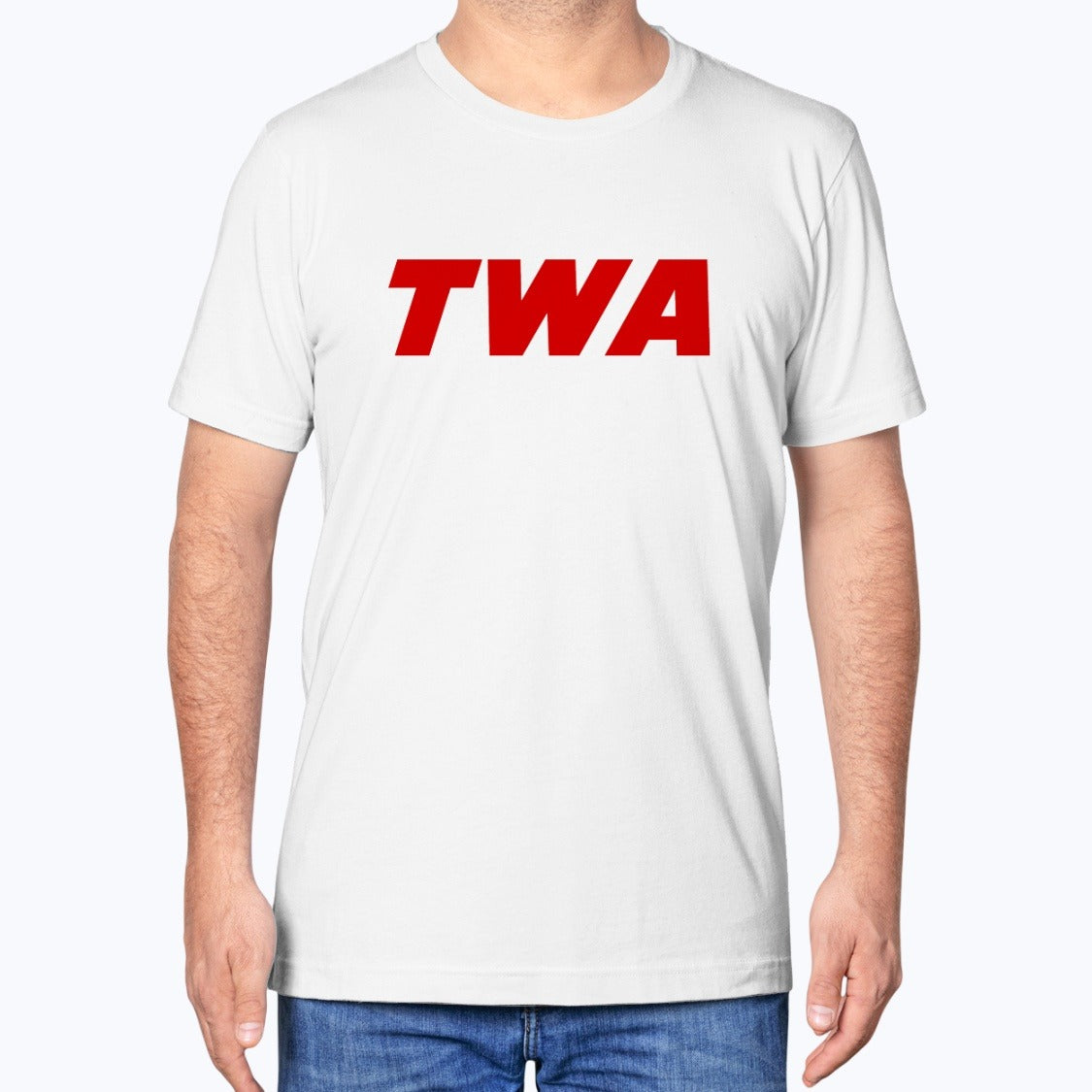 Trans World Airlines Unisex T-Shirt - White - Model