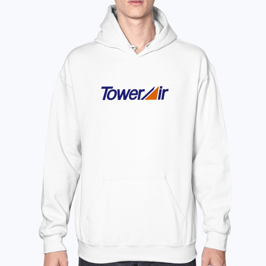 Tower Air Unisex Hoodie - White - Model