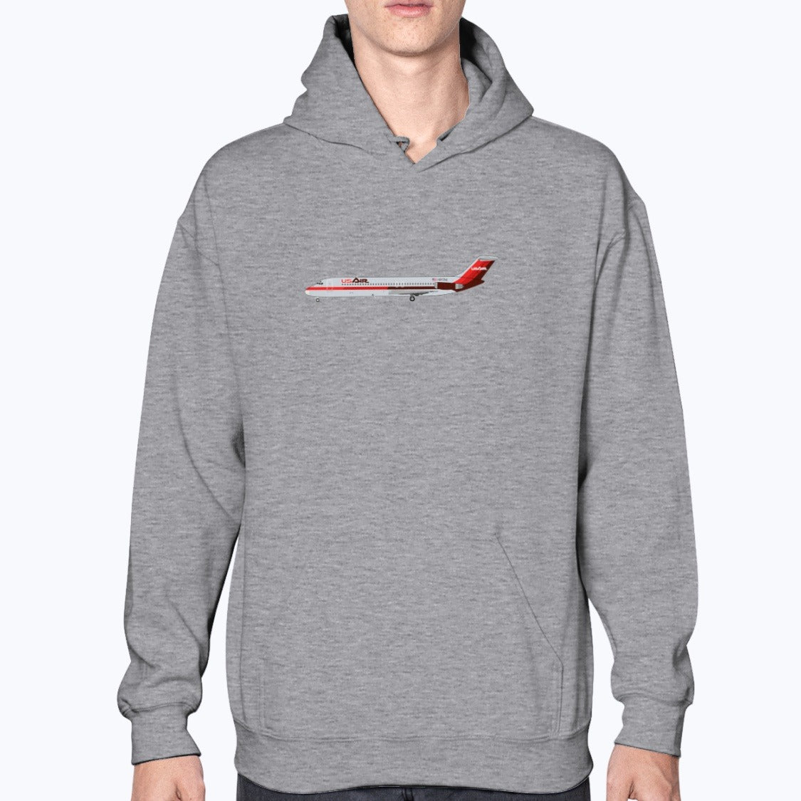 USAir DC-9-31 Unisex Hoodie - Sport Grey - Model