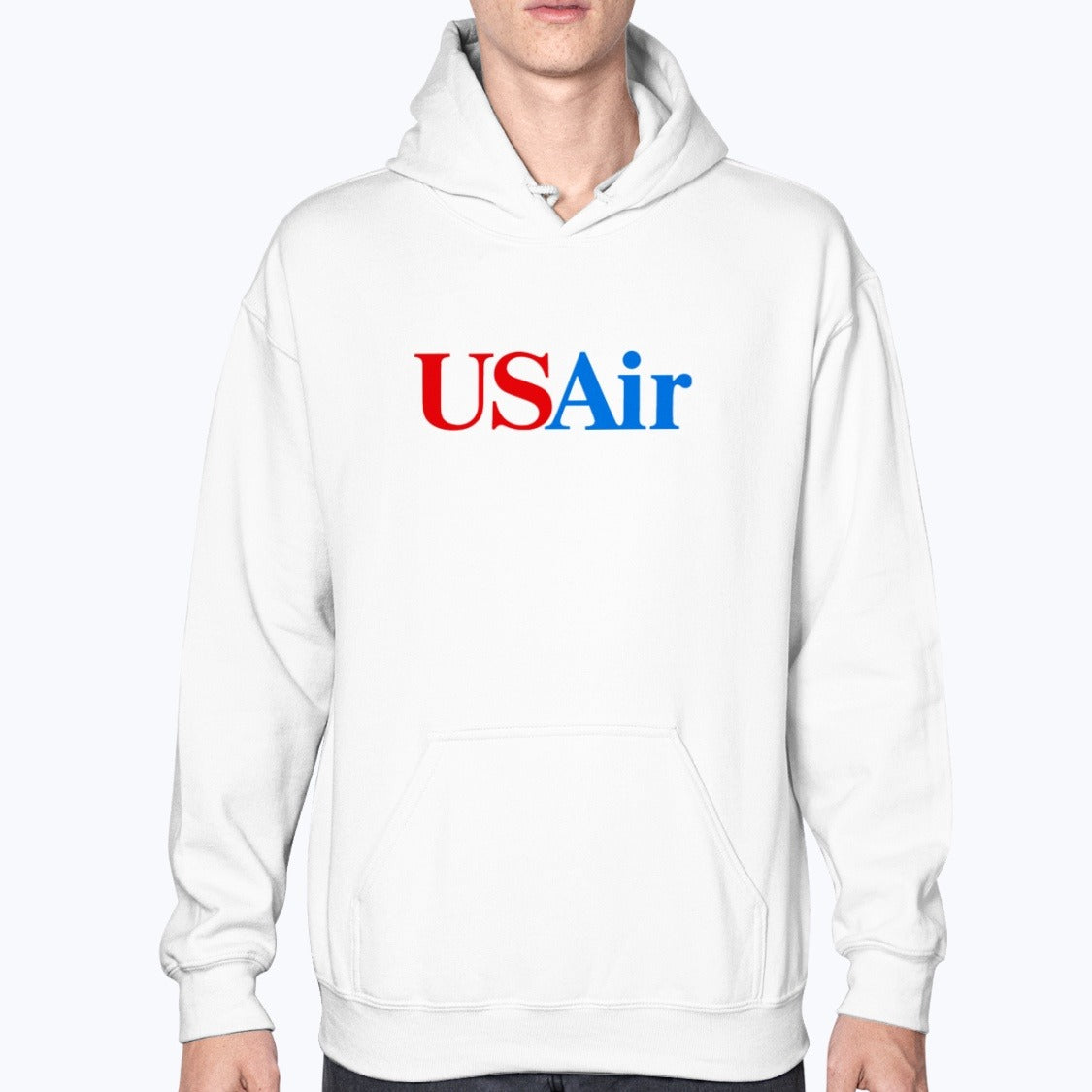 USAir Unisex Hoodie - White - Model