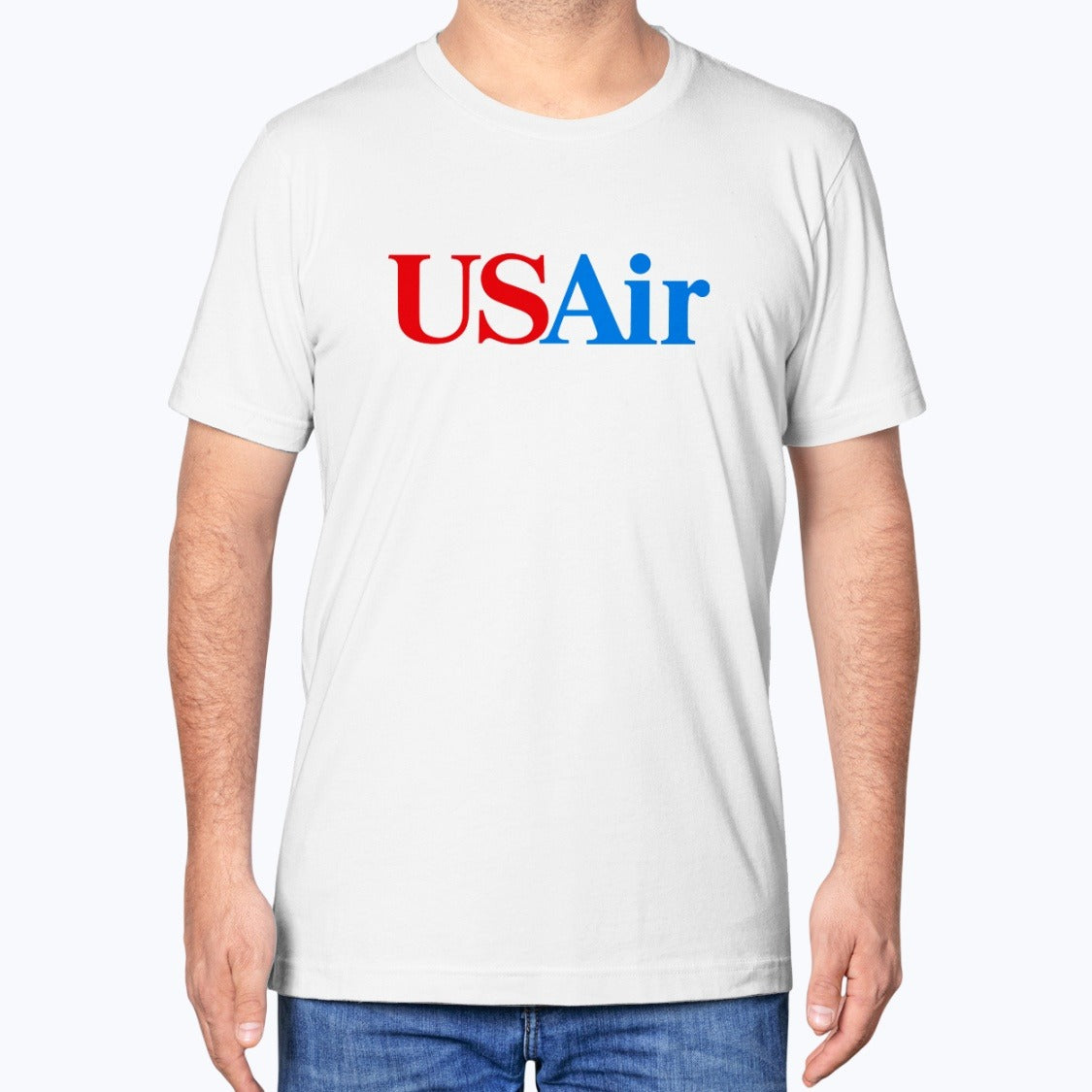 USAir Unisex T-Shirt - White - Model