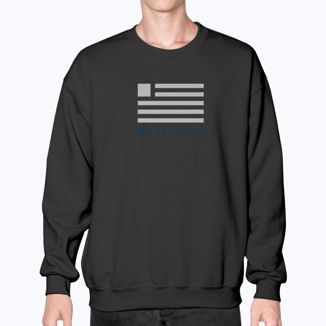 US Airways Unisex Sweatshirt - Black - Model