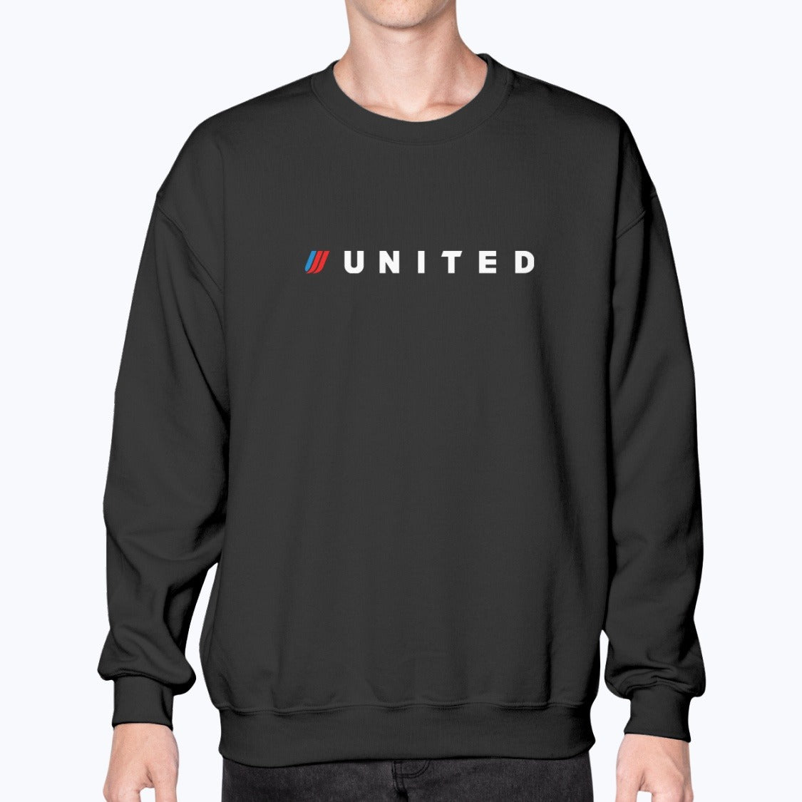 United Airlines 1998 Unisex Sweatshirt - Black - Model