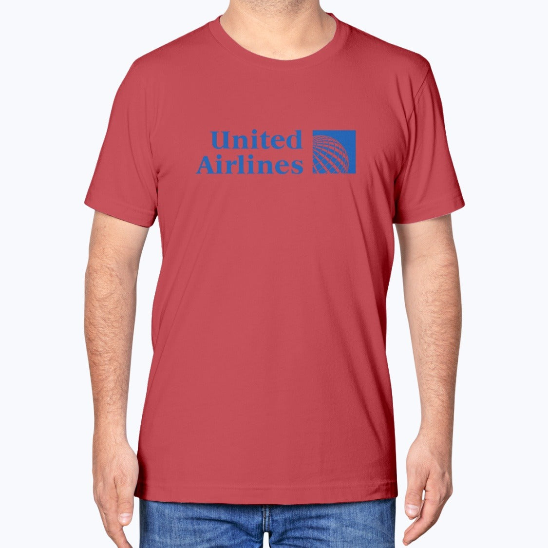 United Airlines Unisex T-Shirt - Red - Model