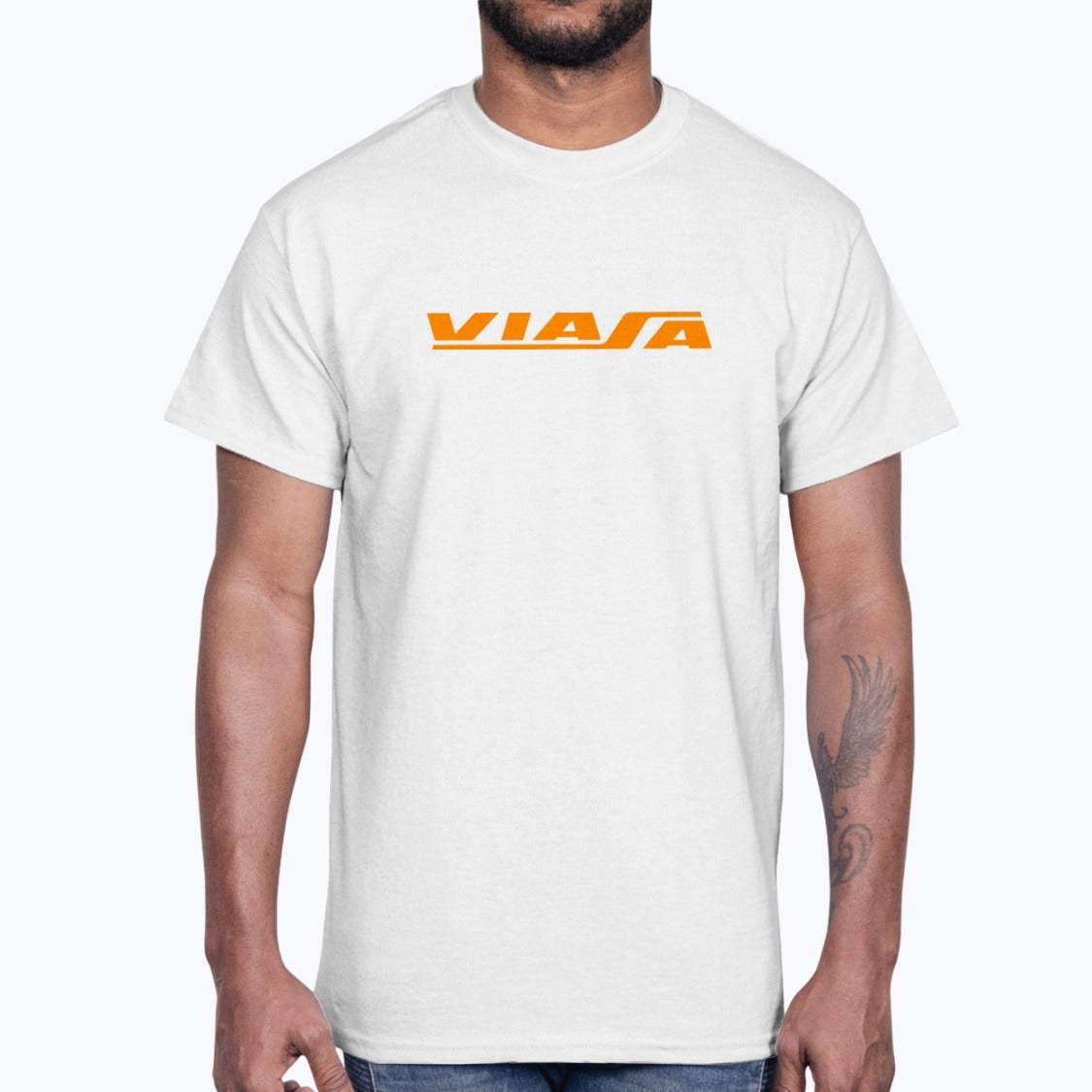 VIASA Unisex T-Shirt - White - Model