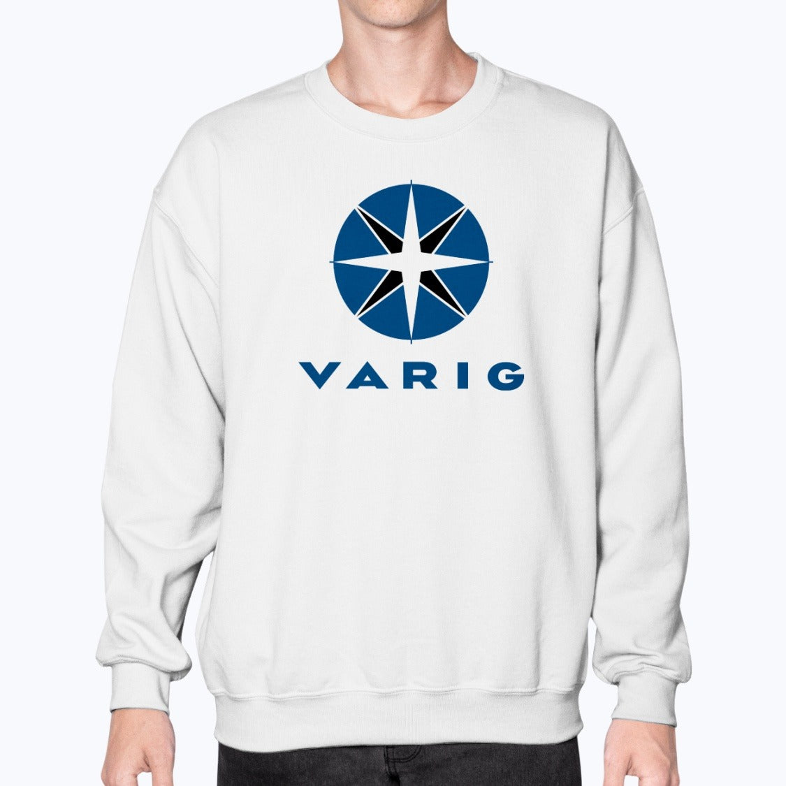Varig Unisex Sweatshirt - White - Model