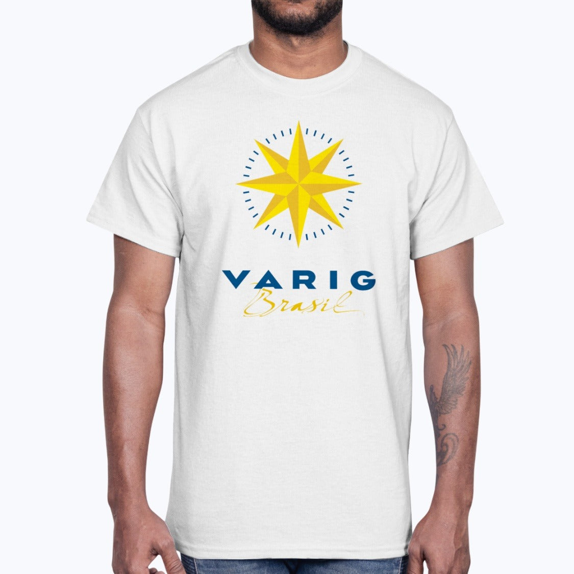 Varig Unisex T-Shirt - White - Model