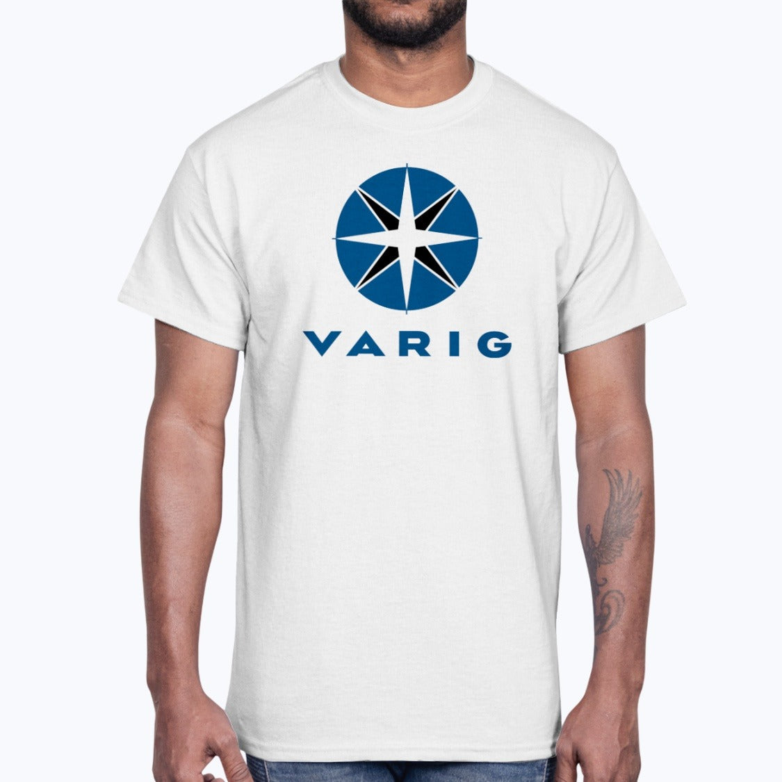 Varig Unisex T-Shirt - White - Model