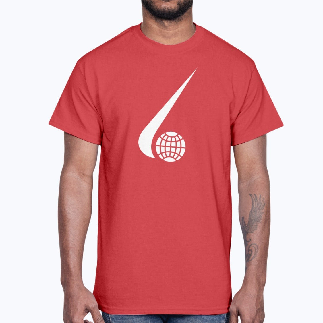 World Airways Unisex T-Shirt - Red - Model