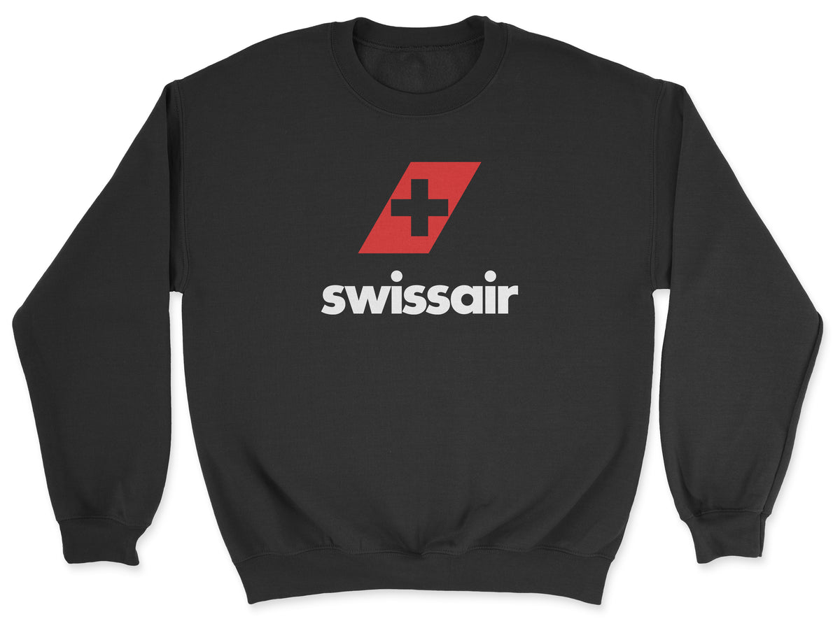Swissair Unisex Sweatshirt - Black