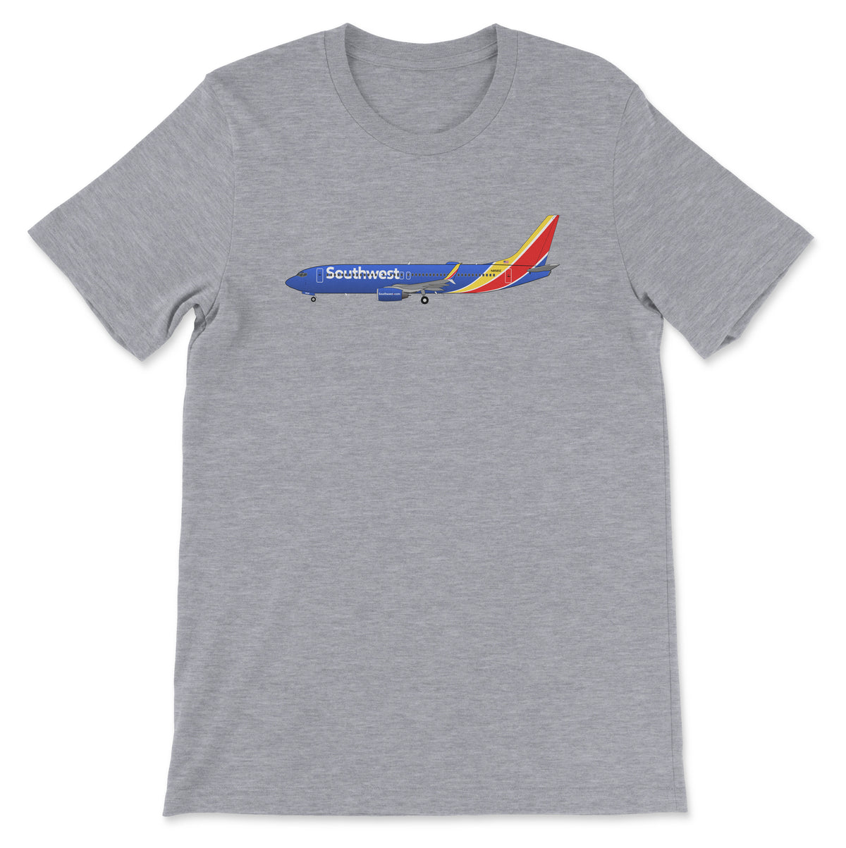 Southwest Airlines Boeing 737-800 Unisex T-Shirt - Athletic Heather