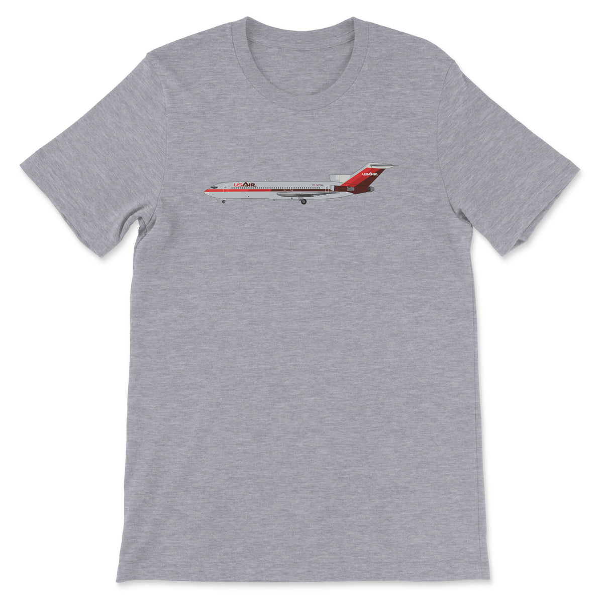 USAir Boeing 727 Unisex T-Shirt - Athletic Heather