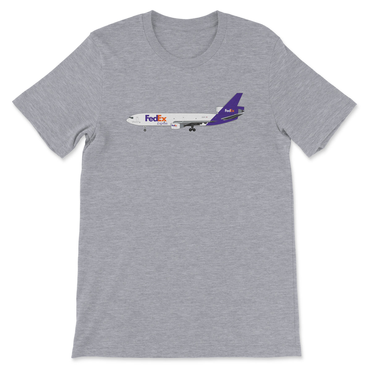 FedEx Mcdonnell Douglas DC-10 Unisex T-Shirt - Athletic Heather
