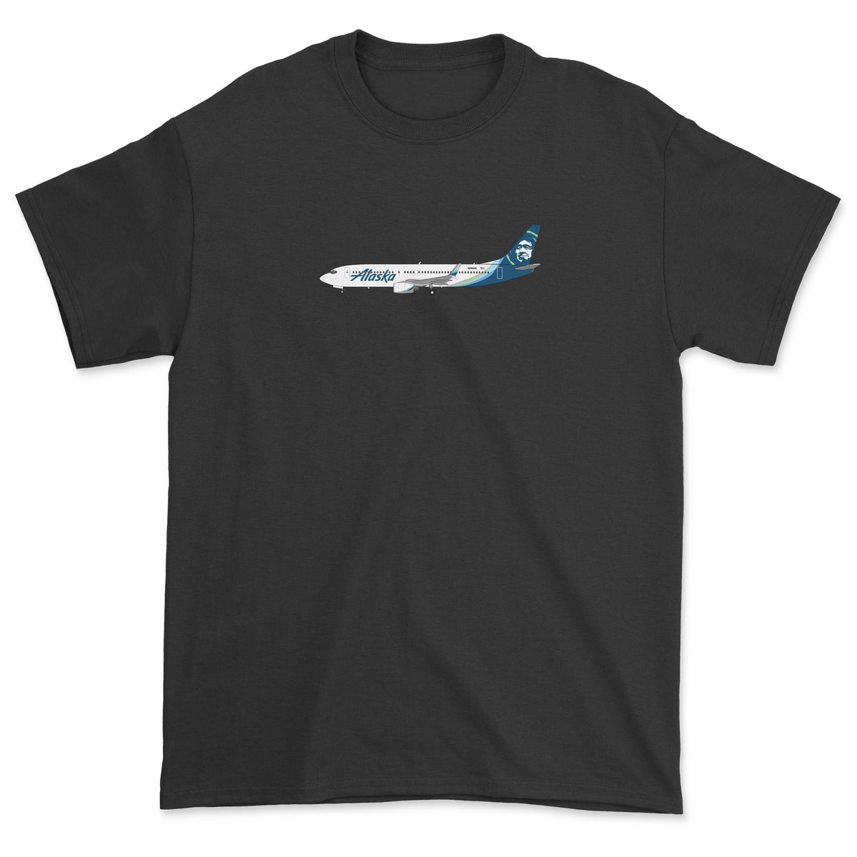 Alaska Airlines Boeing B737 Unisex T-Shirt - Black