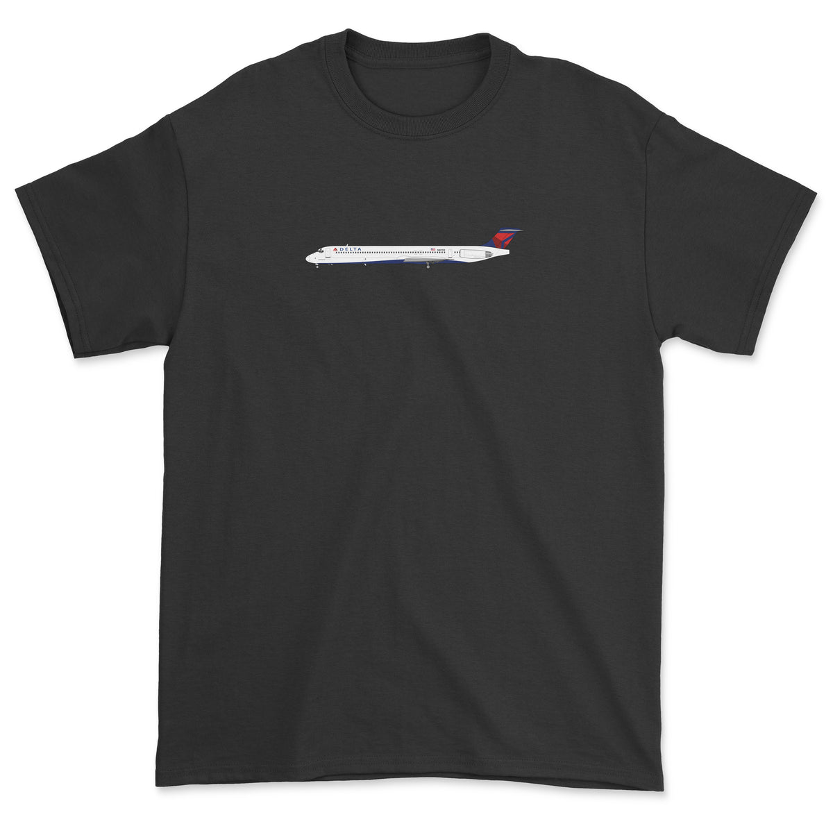 Delta Airlines McDonnell Douglas MD-80 Unisex T-Shirt - Black