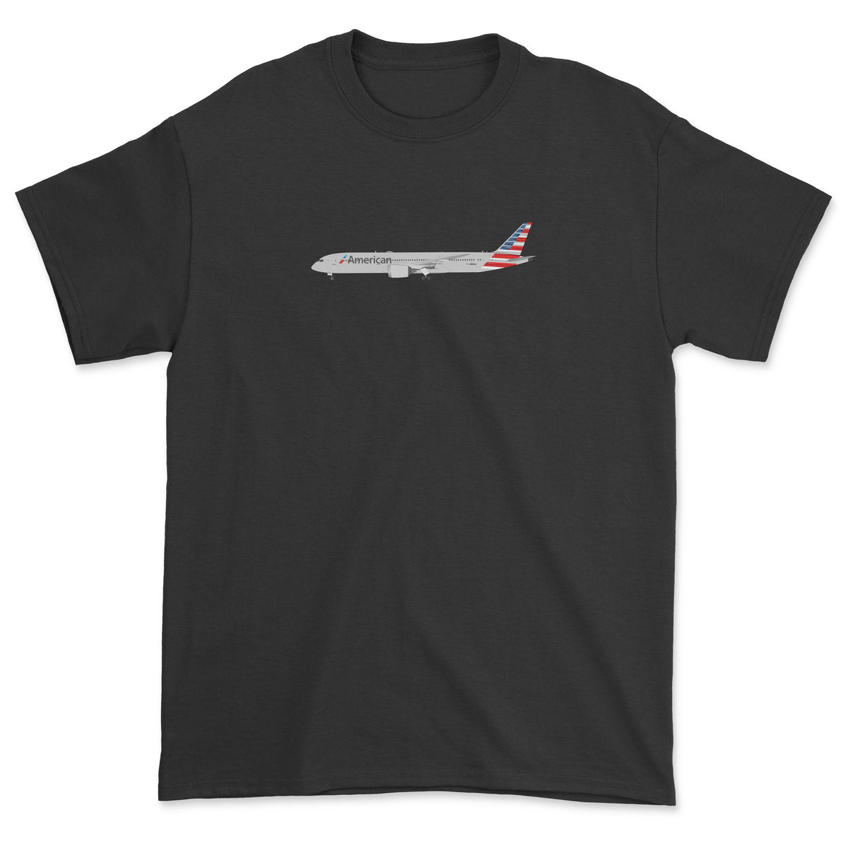 American Airlines B787 Unisex T-Shirt - Black