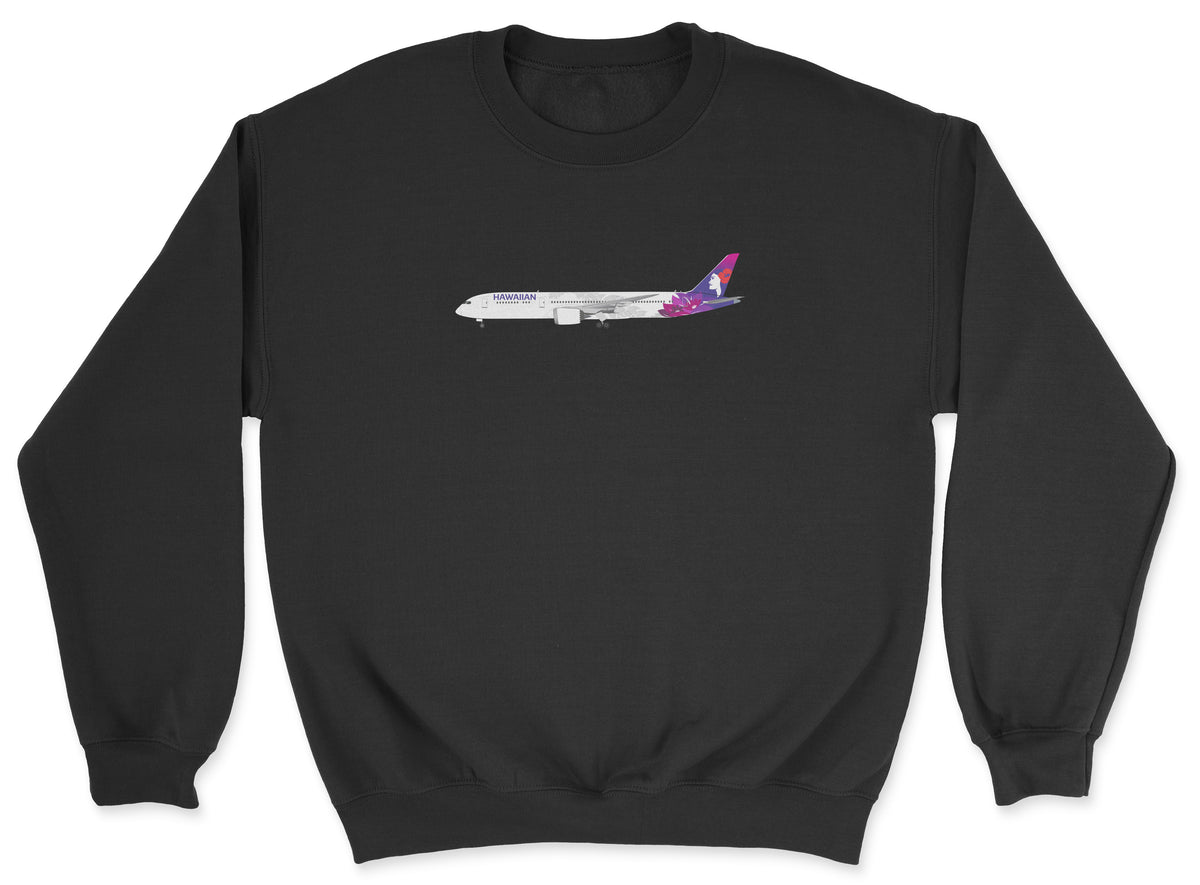 Hawaiian Airlines Boeing 787-9 Unisex Sweatshirt - Black