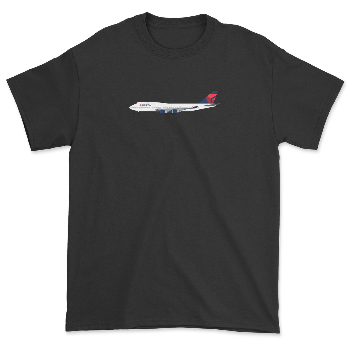 Delta Air Lines Boeing 747 Unisex T-Shirt - Black