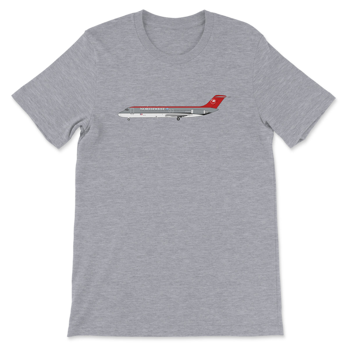 Northwest Airlines Mcdonnell Douglas DC-9-41 Unisex T-Shirt - Athletic Heather