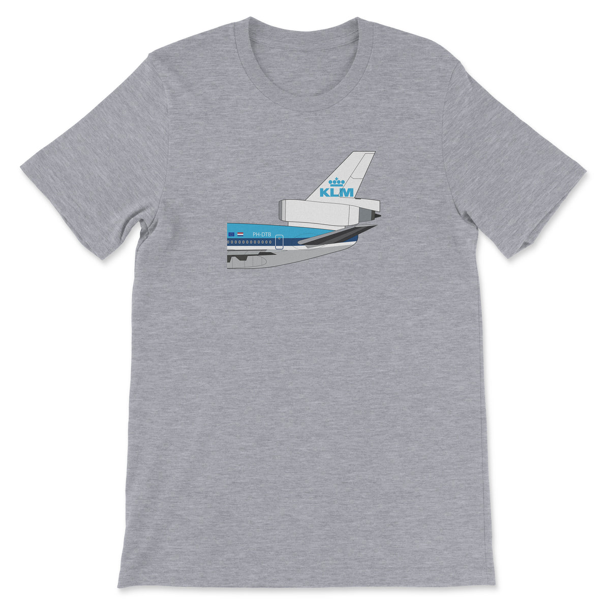 KLM McDonnell Douglas DC-10 Tail Section Unisex T-Shirt - Athletic Heather