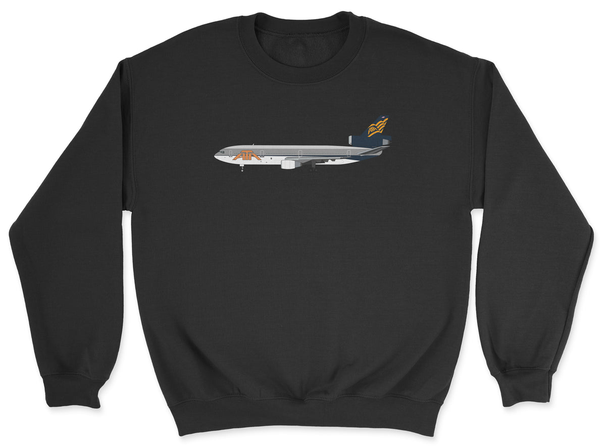 ATA Airlines McDonnell Douglas DC-10 Unisex Sweatshirt - Black