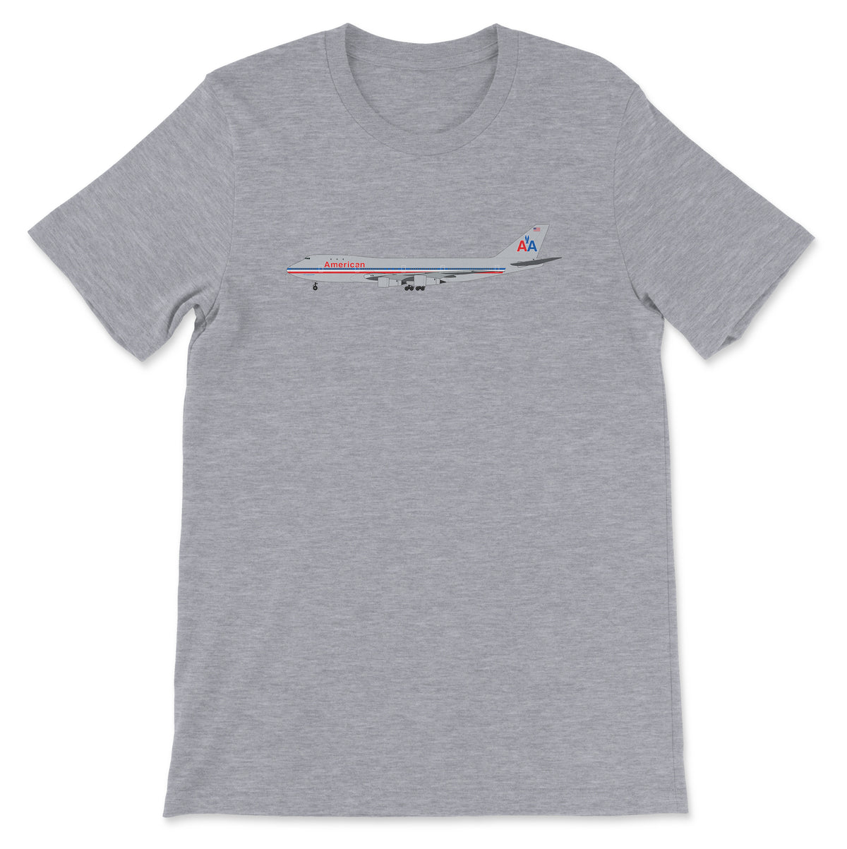 American Airlines Boeing 747-100 Unisex T-Shirt - Athletic Heather