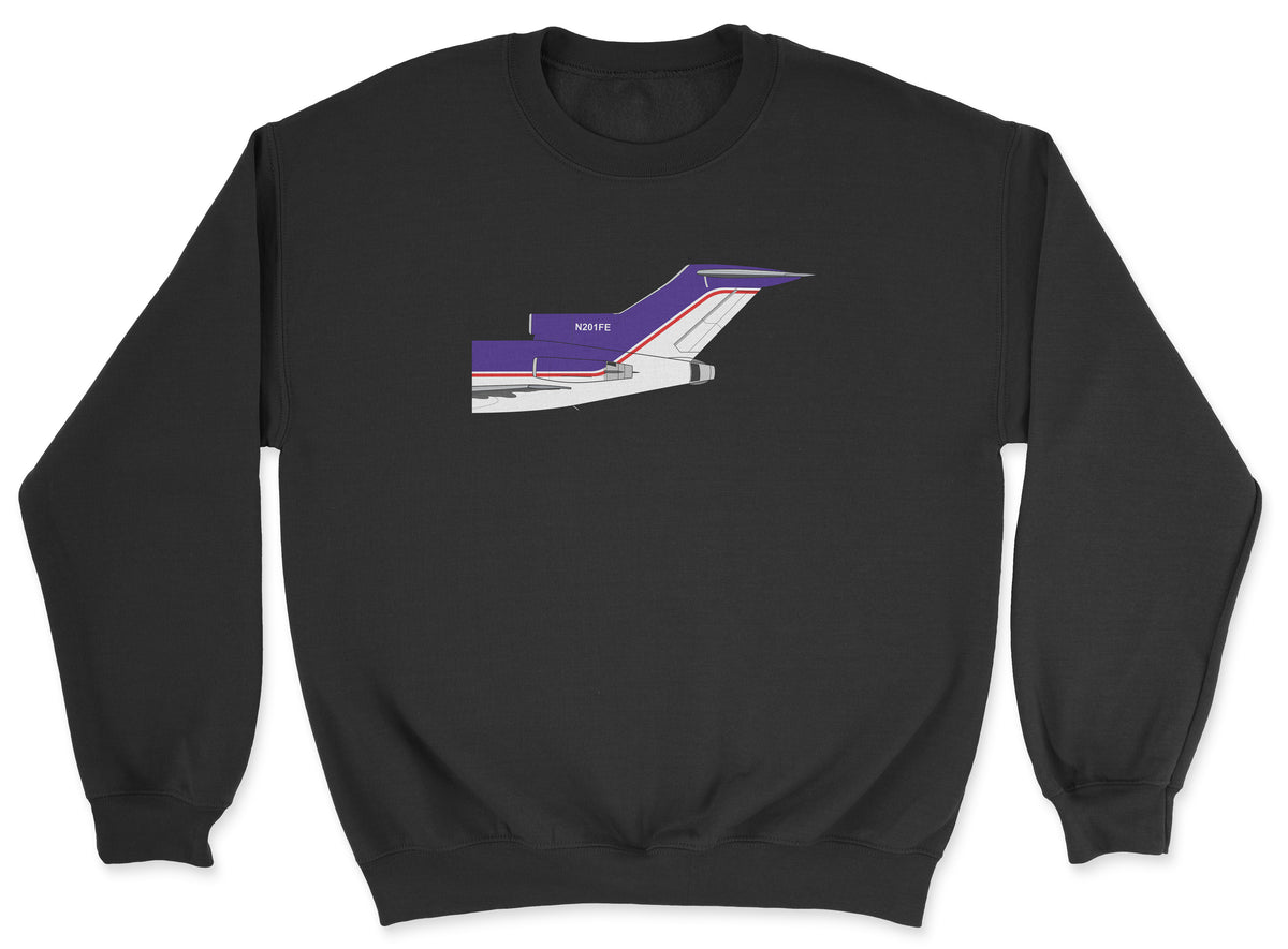 FedEx Boeing 727 Old Livery Tail Section Unisex Sweatshirt - Black
