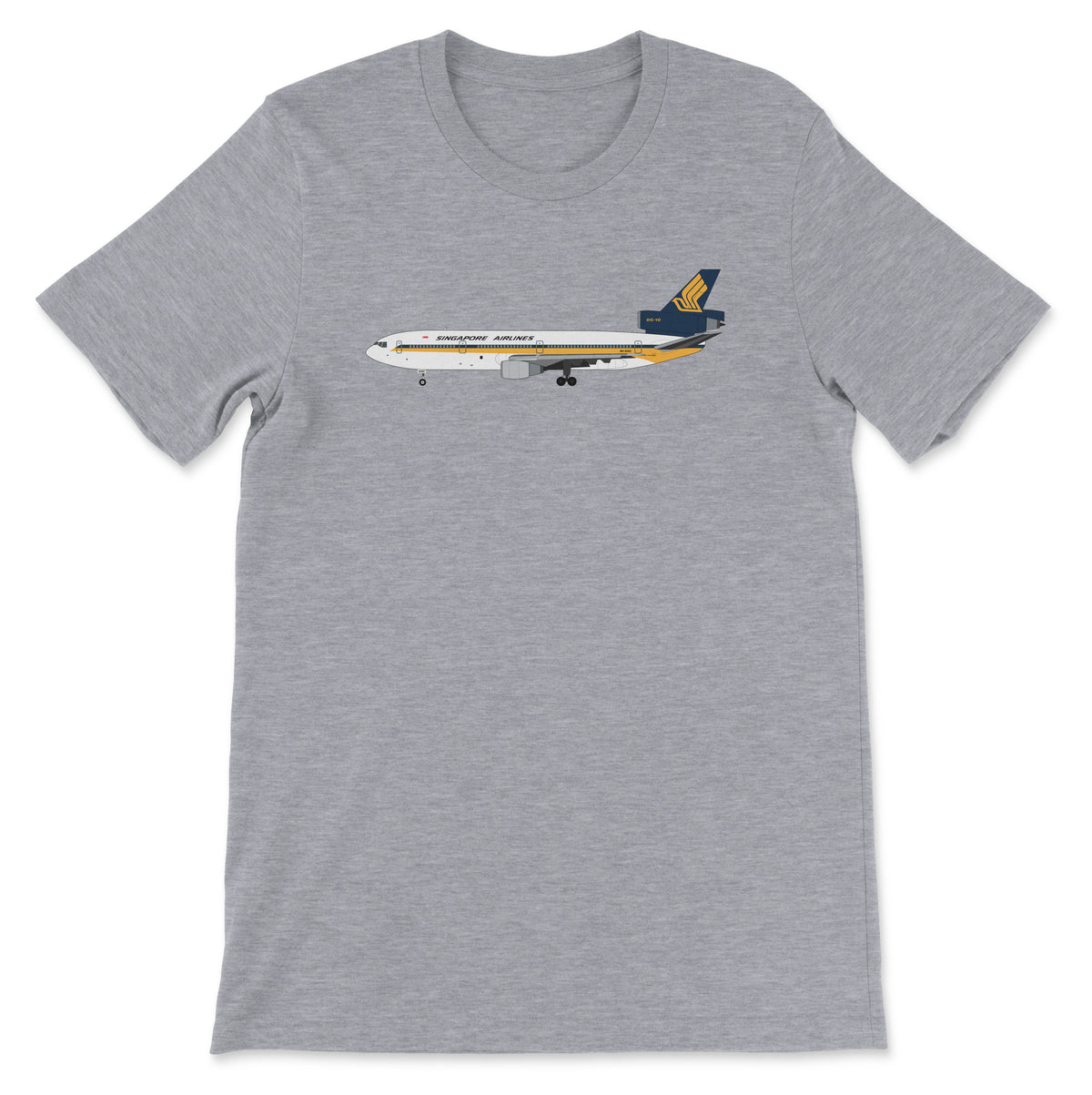 Singapore Airlines McDonnell Douglas DC-10 Unisex T-Shirt - Athletic Heather
