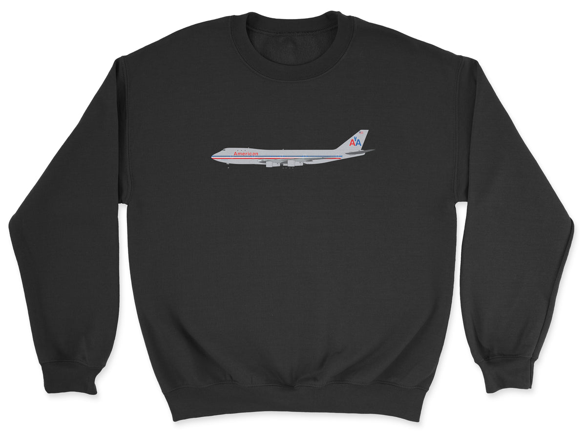 American Airlines Boeing 747-100 Unisex Sweatshirt - Black