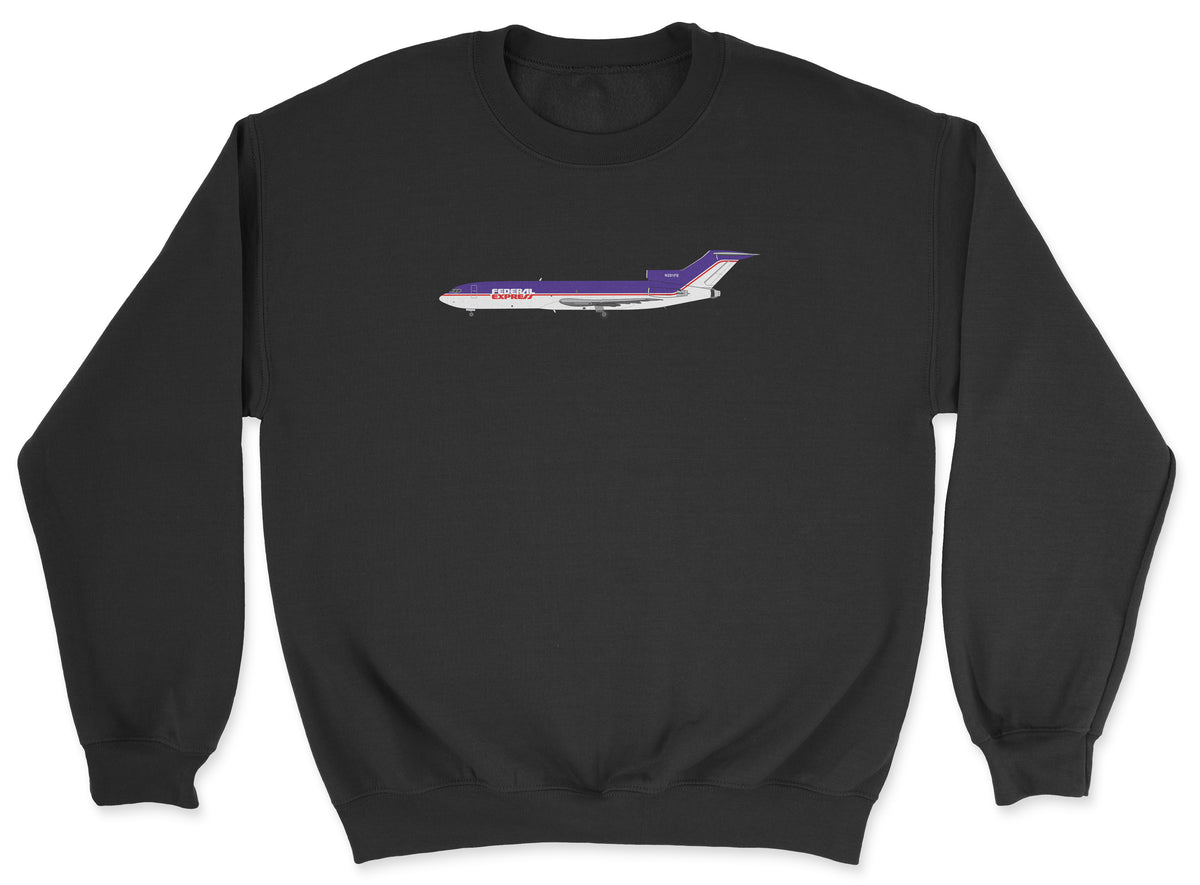 FedEx Boeing 727 Old Livery Unisex Sweatshirt - Black
