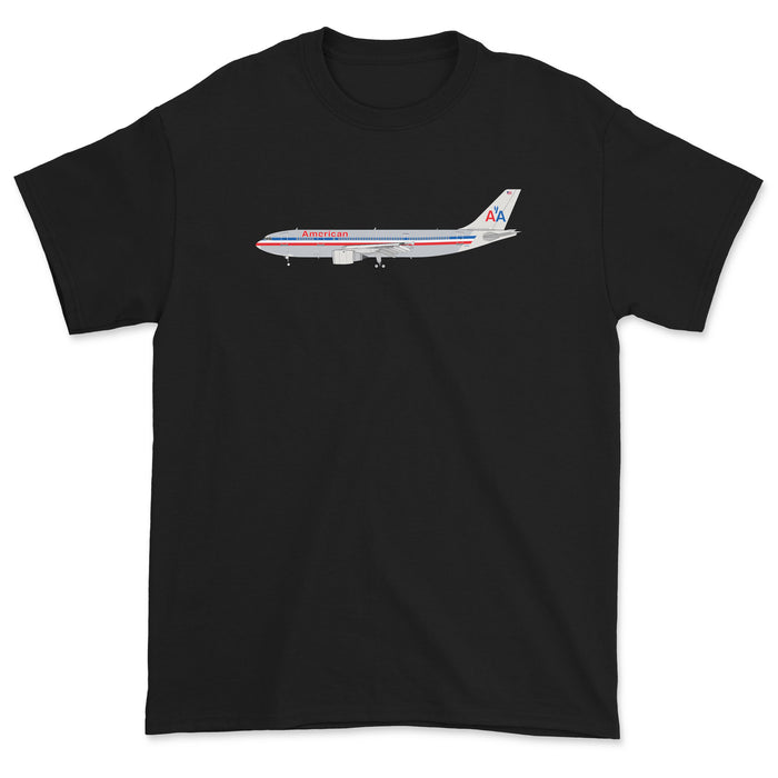 American Airlines Airbus A300 Unisex T-Shirt - Black