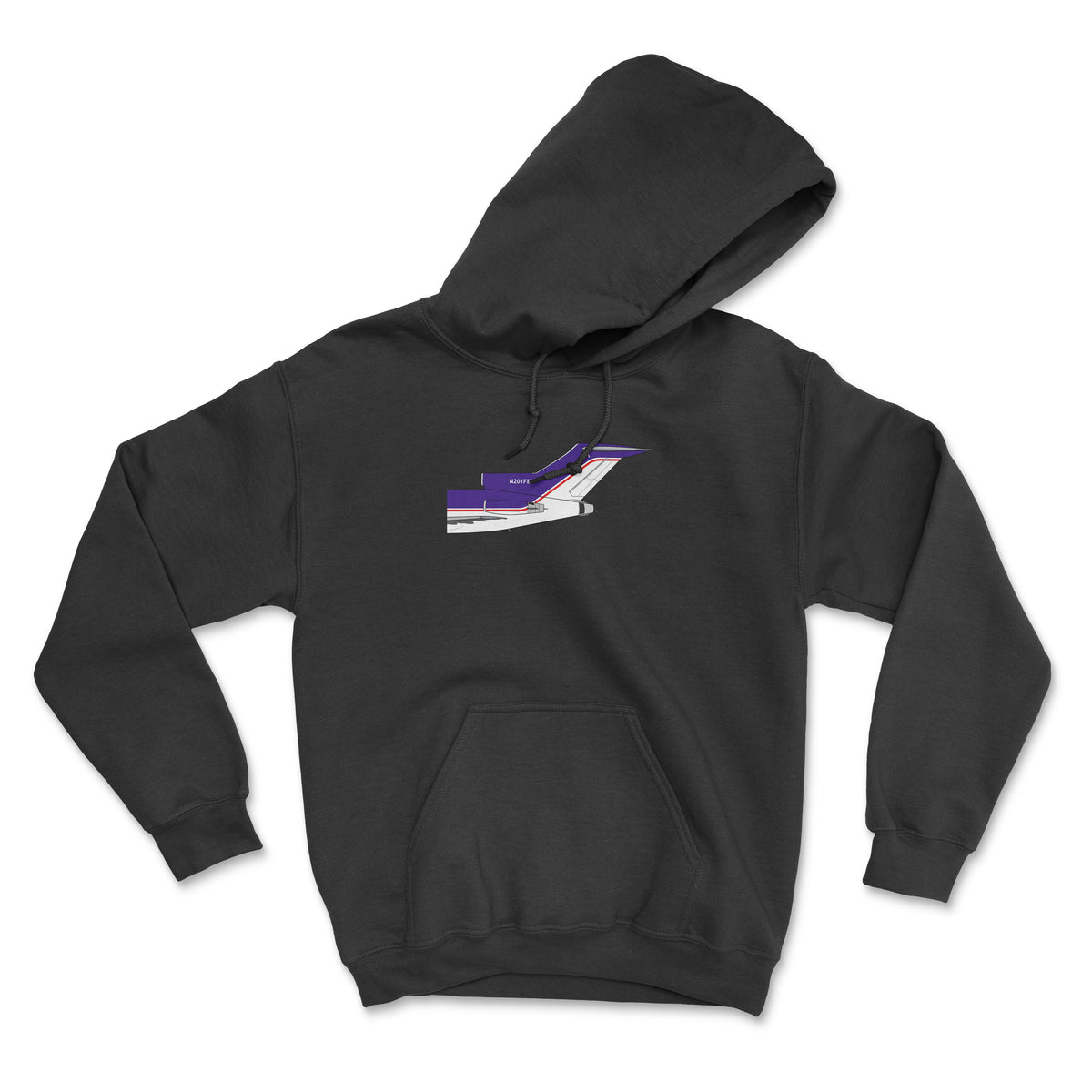 FedEx Boeing 727 Old Livery Tail Section Unisex Hoodie - Black