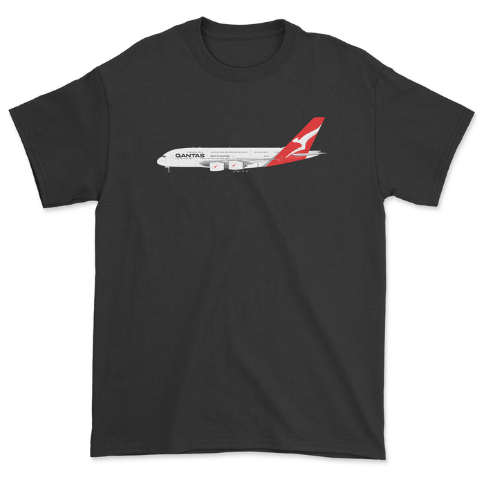 Qantas Airbus A380 Unisex T-Shirt - Black