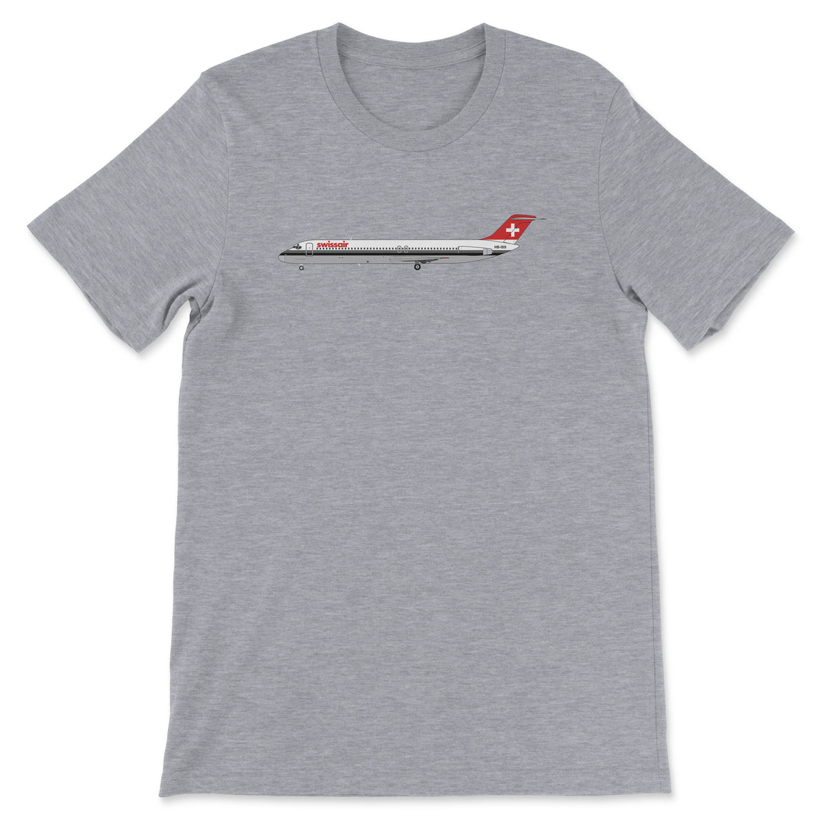 Swissair McDonnell Douglas DC-9 Unisex T-Shirt - Athletic Heather