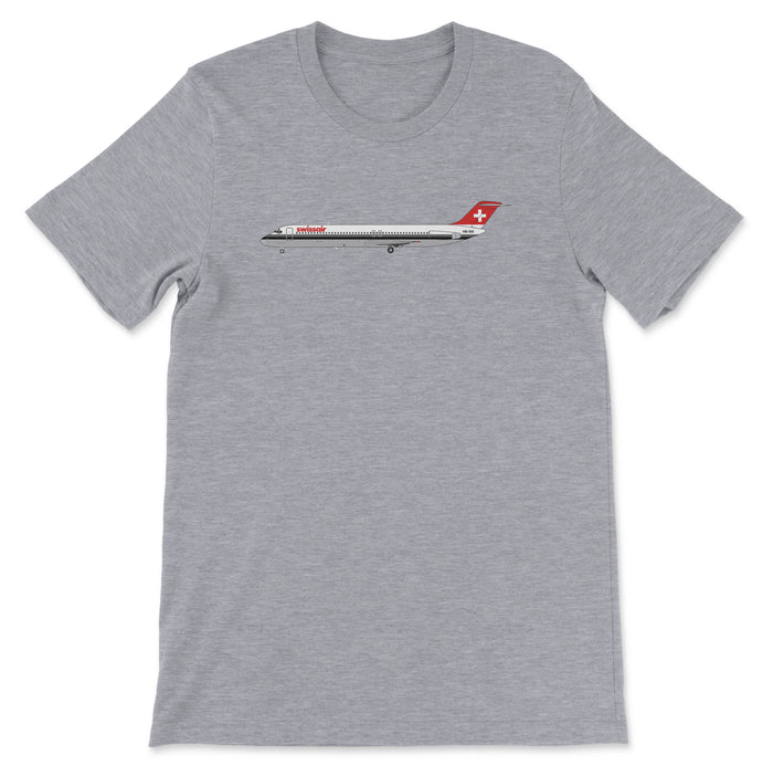 Swissair McDonnell Douglas DC-9 Unisex T-Shirt - Athletic Heather