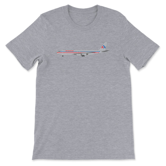 American Airlines Boeing 707 Unisex T-Shirt - Athletic Heather
