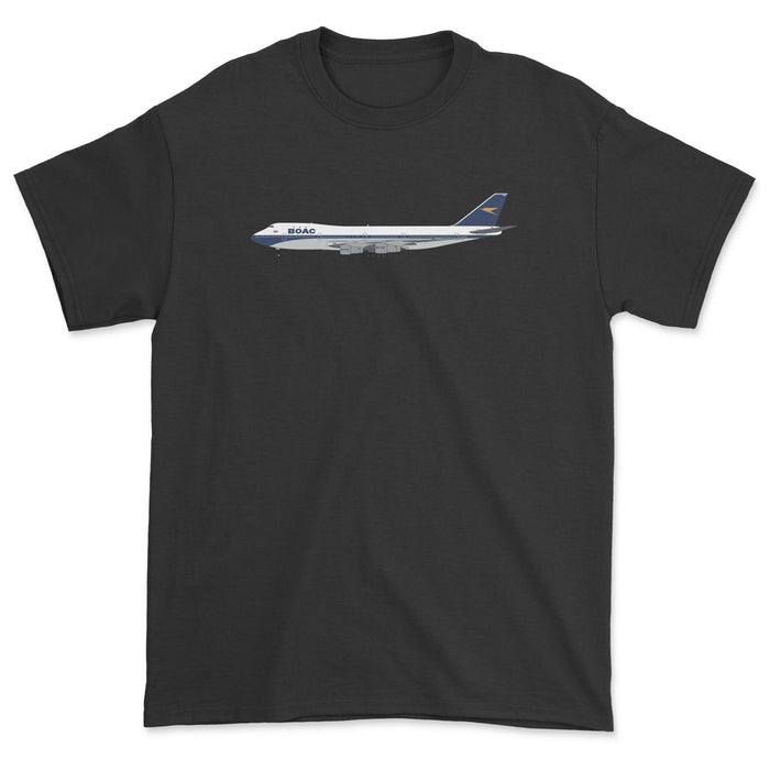 BOAC Boeing 747-100 Unisex T-Shirt - Black