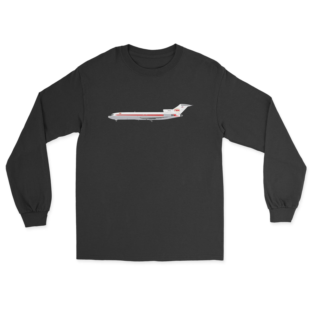 TWA Boeing 727 Unisex Long Sleeve T-Shirt - Black