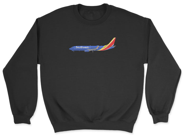 Southwest Airlines Boeing 737-800 Unisex Sweatshirt - Black
