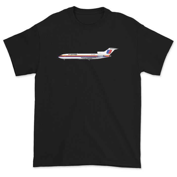 United Airlines Boeing 727 Unisex T-Shirt - Black