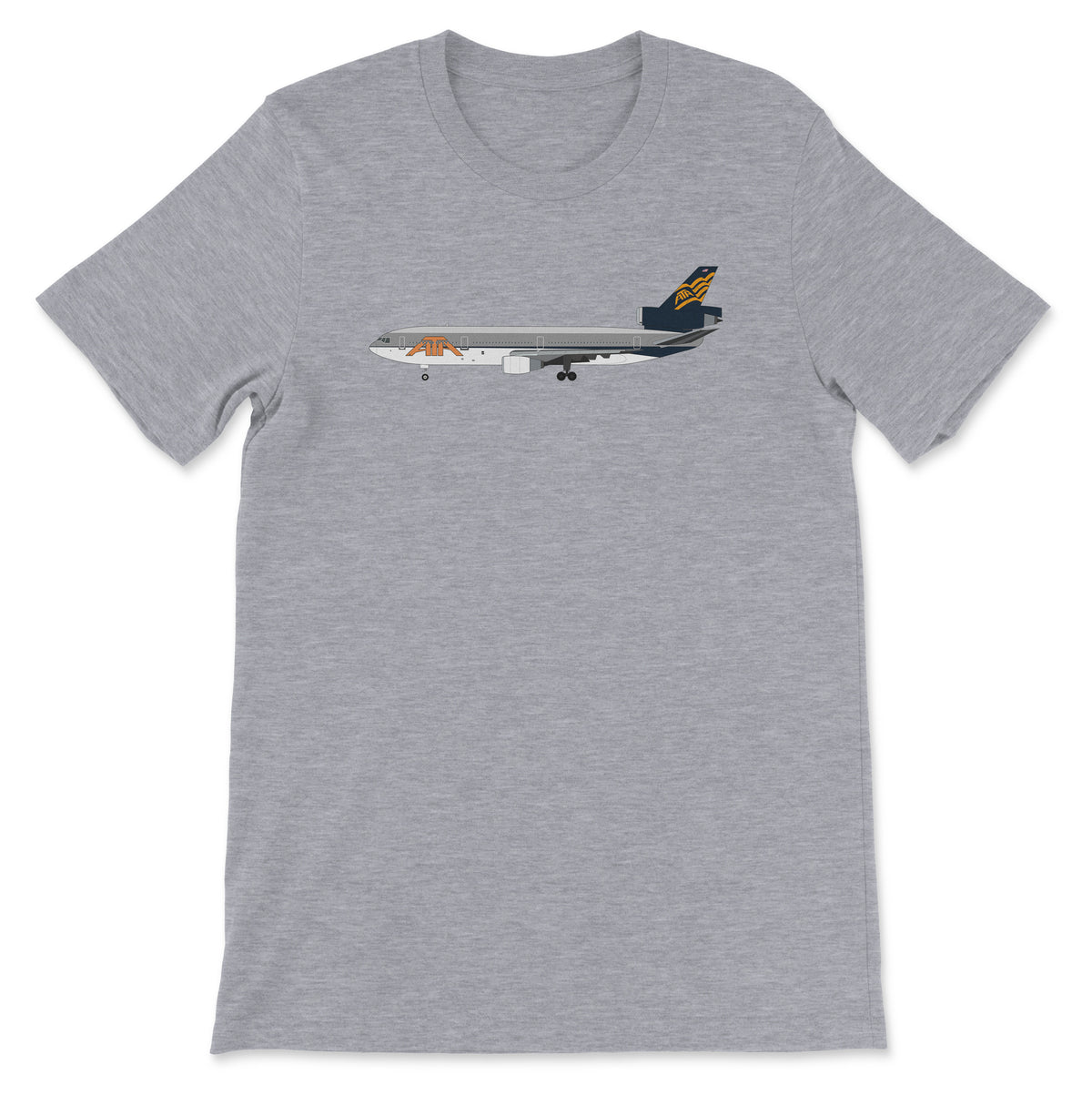 ATA Airlines McDonnell Douglas DC-10 Unisex T-Shirt - Athletic Heather