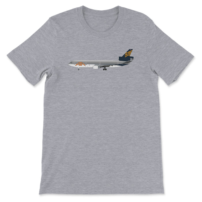 ATA Airlines McDonnell Douglas DC-10 Unisex T-Shirt - Athletic Heather