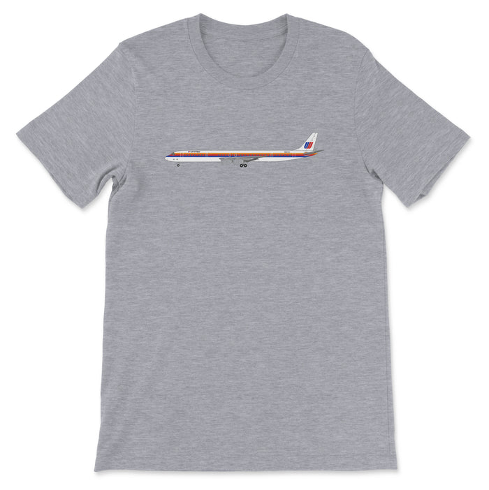 United Airlines Douglas DC-8-71 Unisex T-Shirt - Athletic Heather