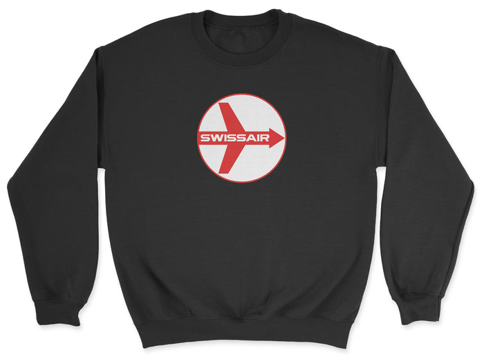 Swissair Unisex Sweatshirt - Black